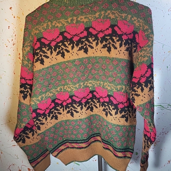 Vintage Mark & Spencer Knit Sweater Woman Size 14 Canada Made - Picture 3 of 3